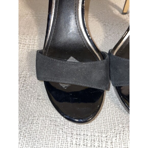 White House Black Market Dress Pumps Women's Size 8 B Black Leather Ankle Strap - Picture 8 of 12